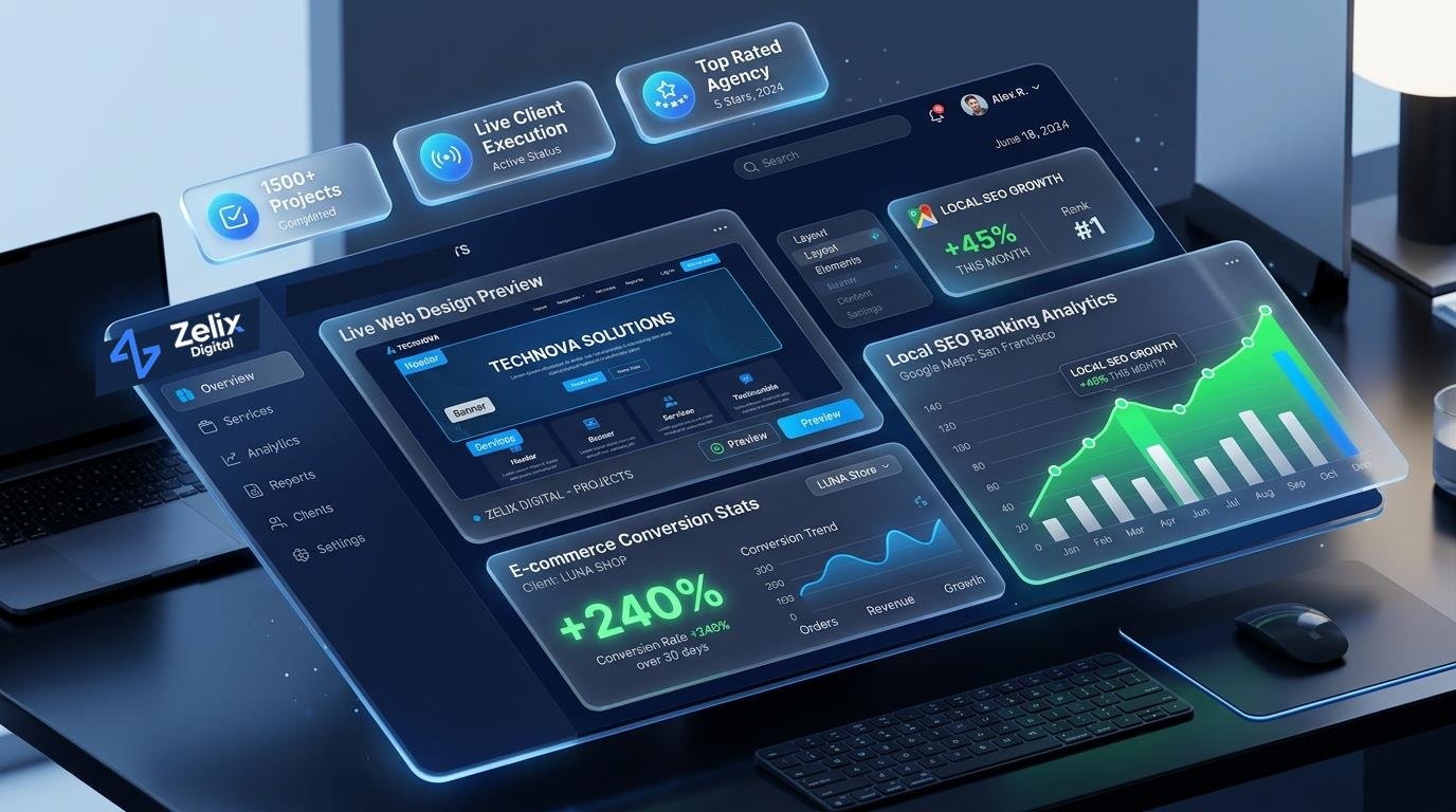 Zelix Digital Agency and Learning Execution Dashboard